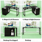 Reversible Corner Office Desk,L-Shaped Computer Desk,Executive Desk